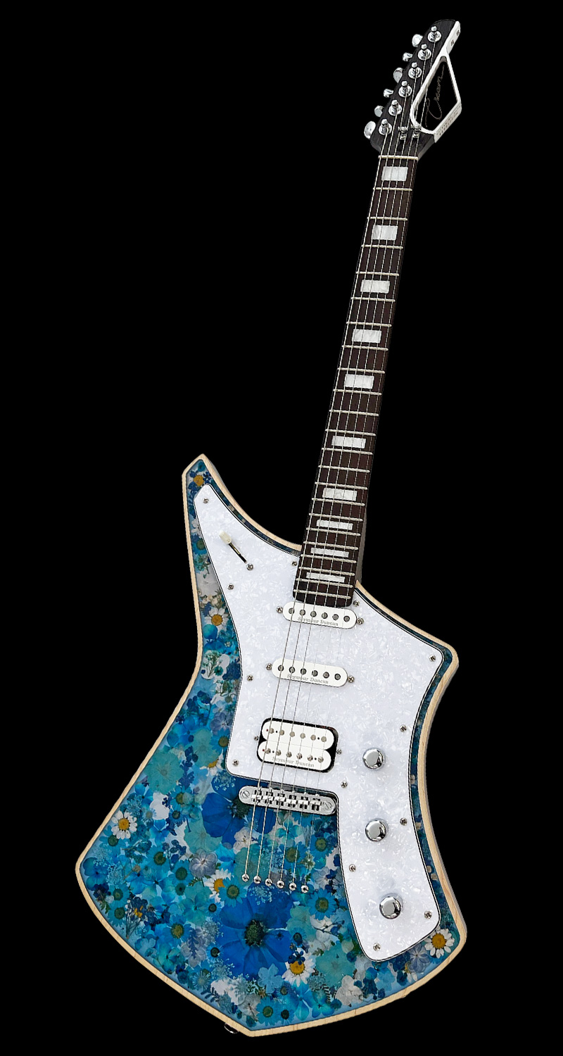 Revolver Deluxe Custom Natural Blue Flowers