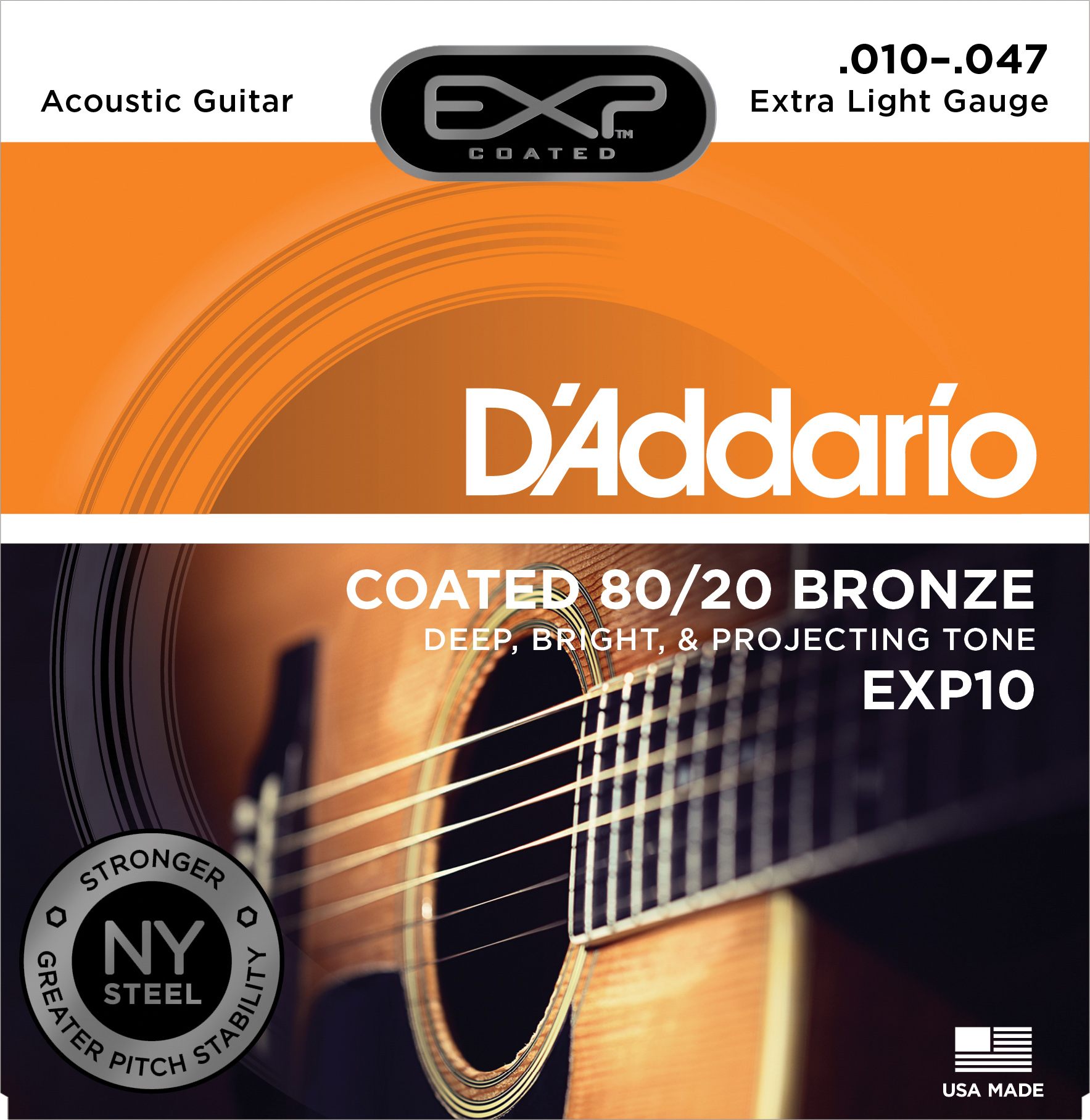 安い得価★D\'Addario NB1047 アコギ弦 10セット★新品メール便 スチール弦