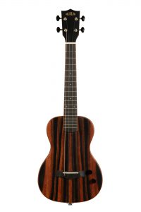 SOLID BODY ELECTRIC STRIPED EBONY TENOR UKULELE